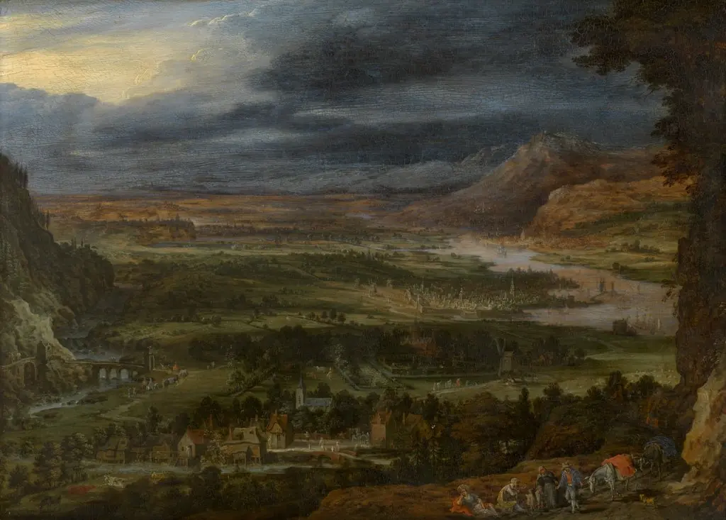 Landscape, by Jan Brueghel, the elder, oil, 1606