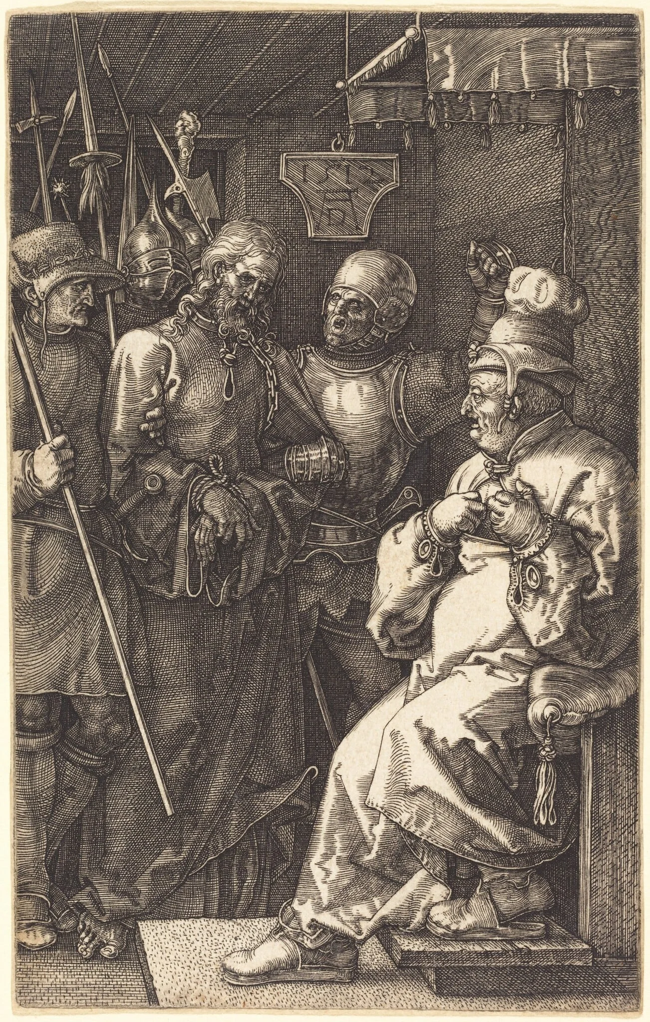Christ before Caiaphas, detail