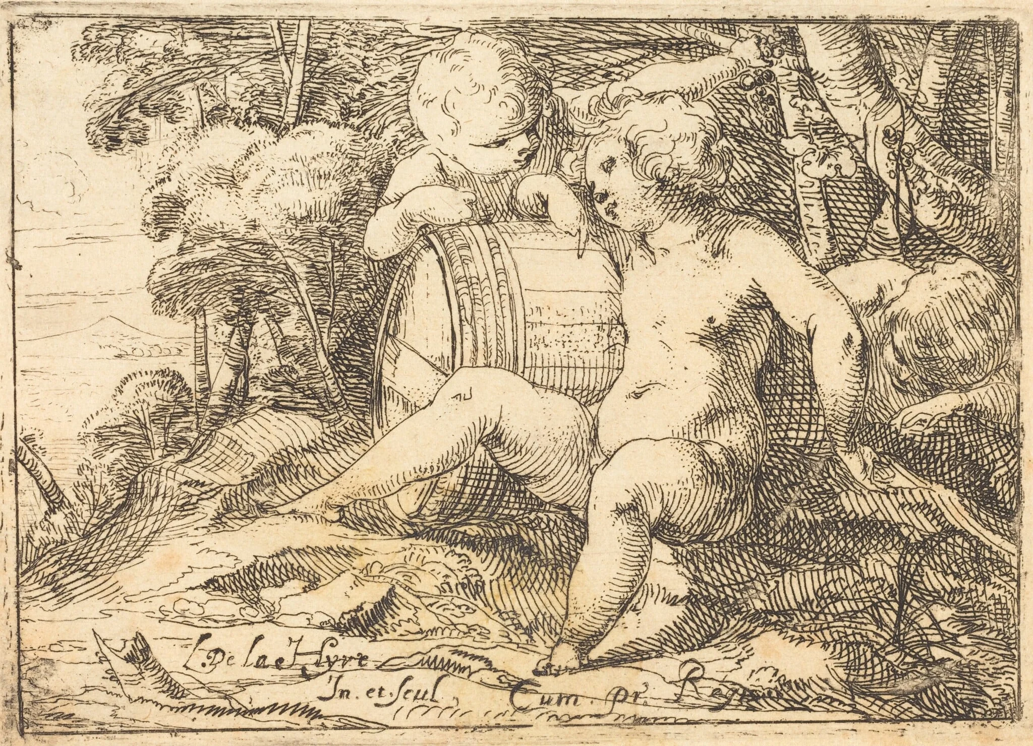 Three Bacchic Children, detail