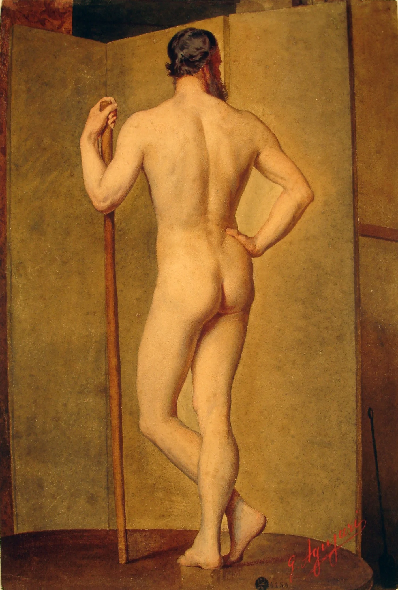 Male nude, detail