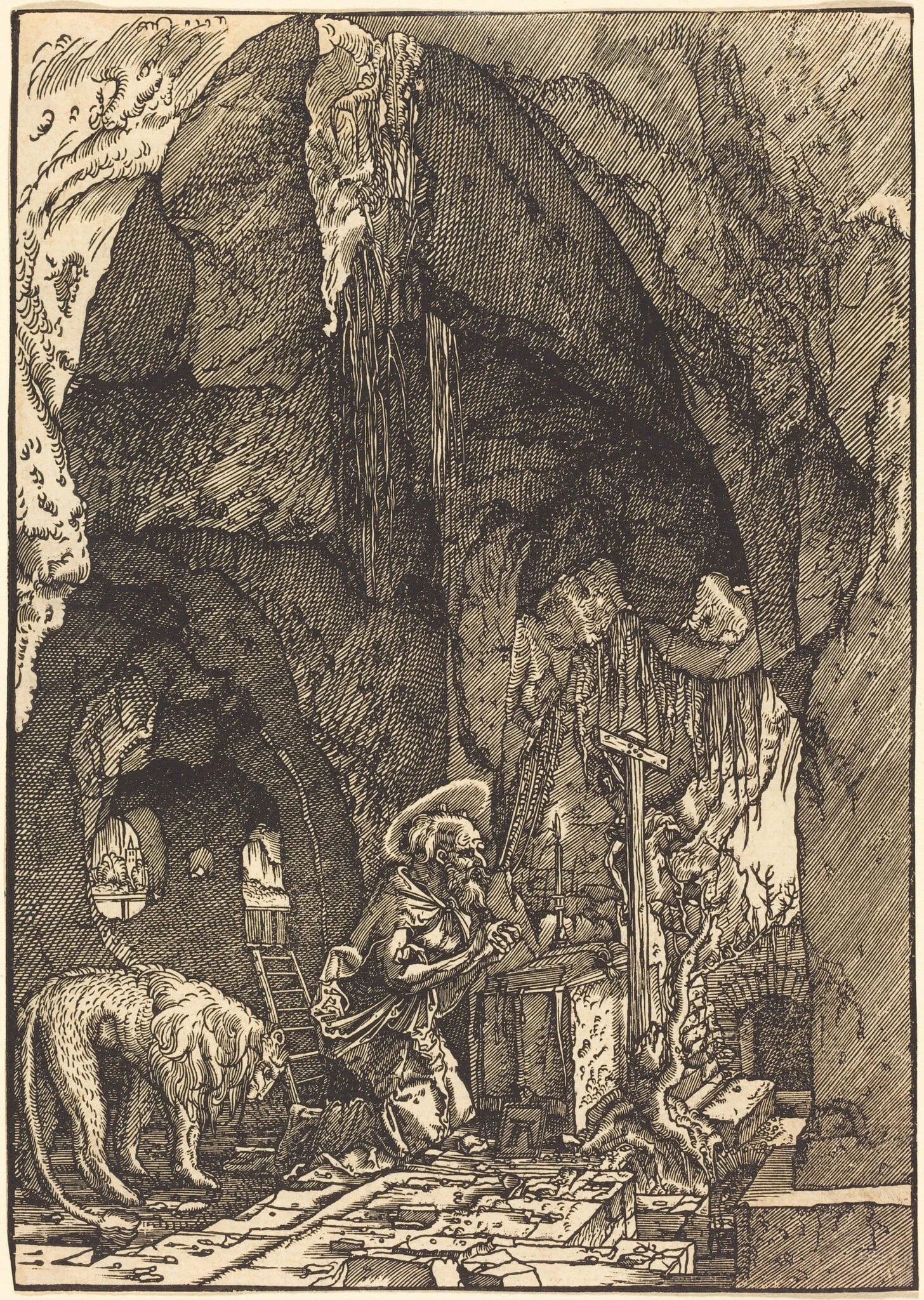Saint Jerome in a Cave, detail
