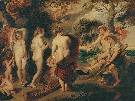 The Judgement of Paris, detail