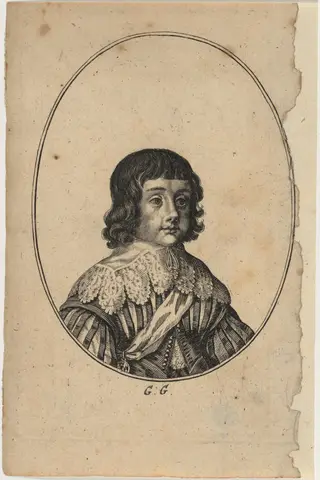 Charles II as a Child, by George Glover, ink, 1633