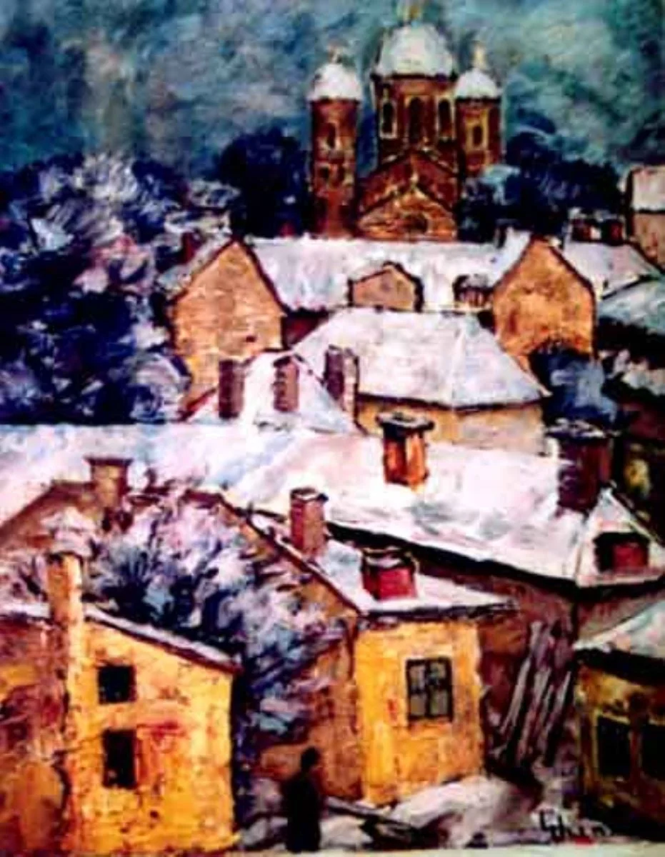Peisaj de iarnă, detail