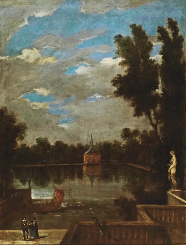 The Grand Lake in Buen Retiro, by Juan Bautista Martínez del Mazo, oil, 1657