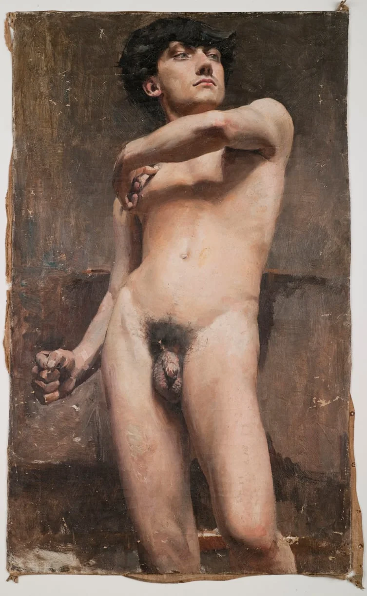 Alaston miesmalli, detail