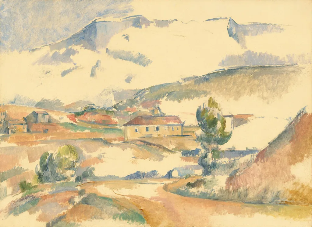Montagne Sainte-Victoire, from near Gardanne, by Paul Cézanne, oil, 1887