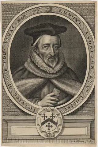 Sir Edmund Anderson, Knt., by William Faithorne, ink, 1654