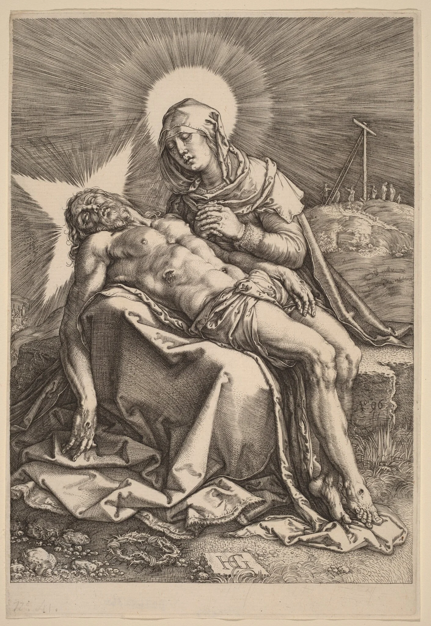 Pietà, detail