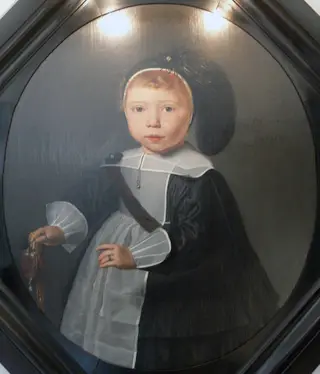 Portrait of Willem Van Loon (later mayor of Amsterdam), aged 2 1/2, by Dirck van Santvoort, oil, 1636