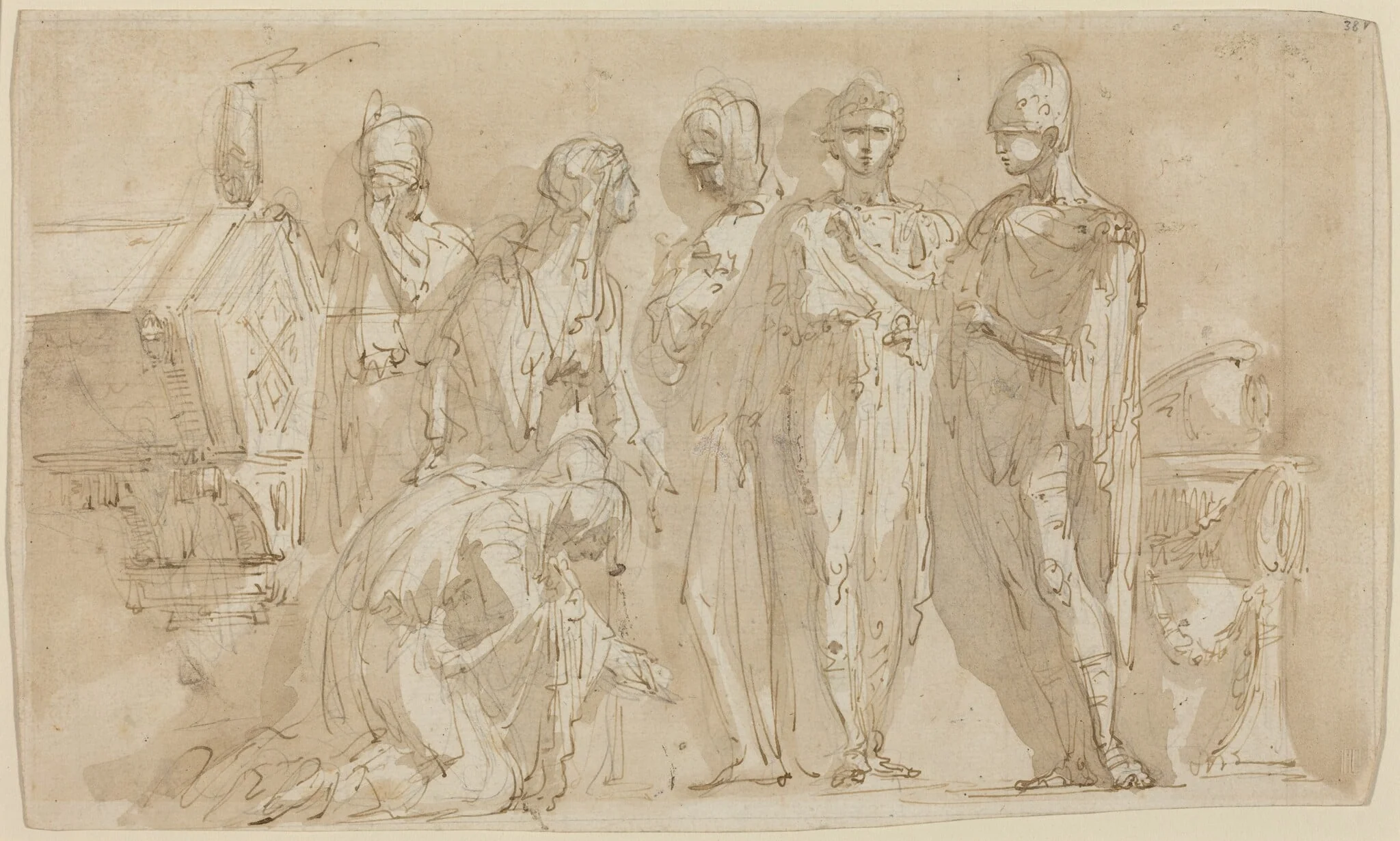 Coriolanus before the Women of Rome, detail