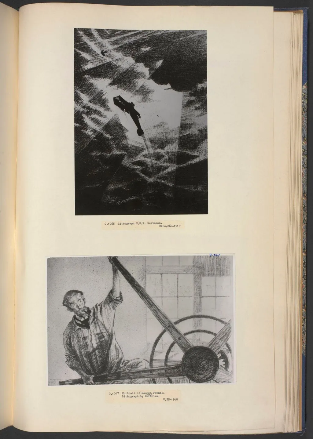 Portrait of Joseph Pennell printing, by Archibald Standish Hartrick, 1905