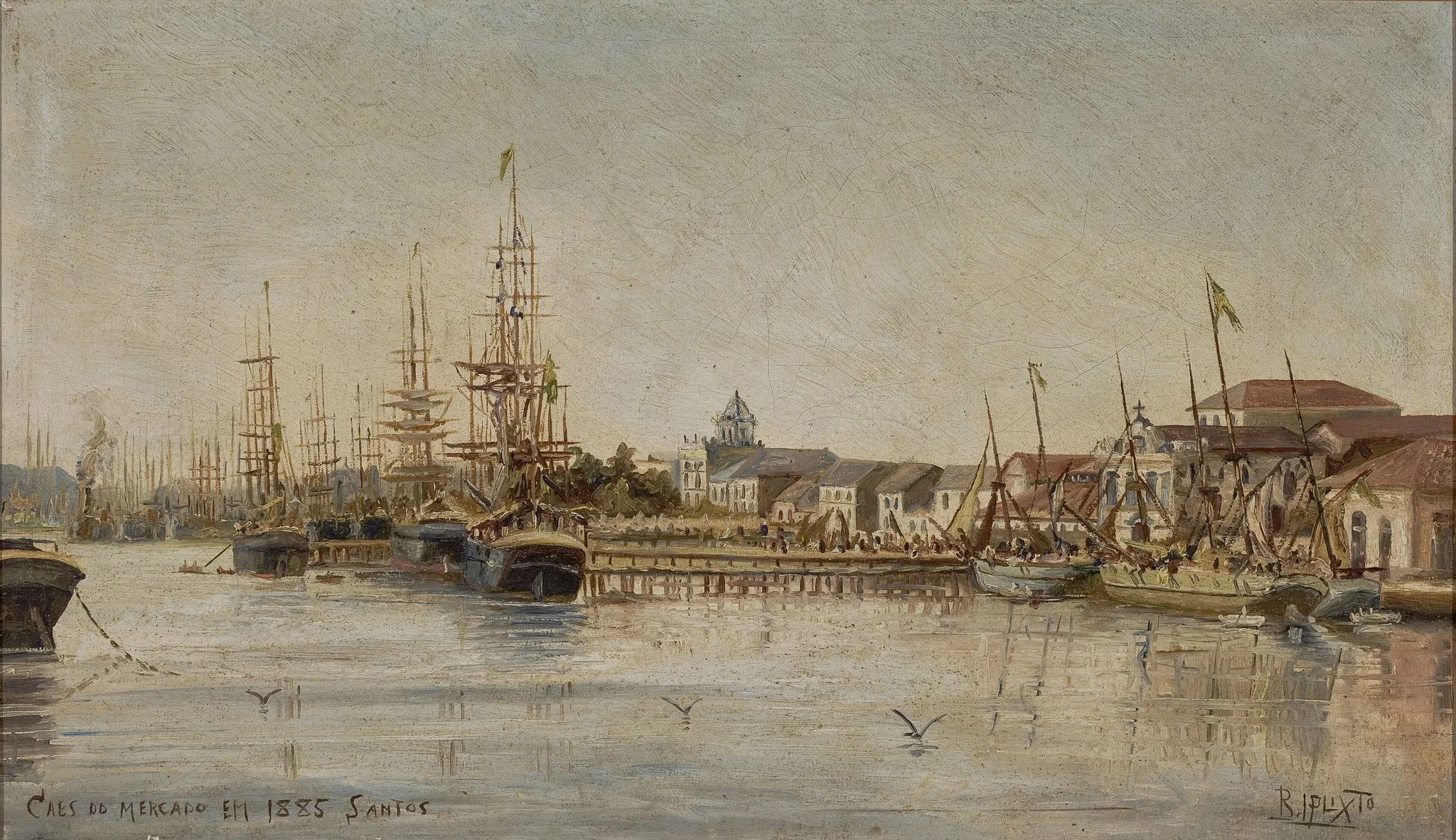 Market Quay in 1885, detail
