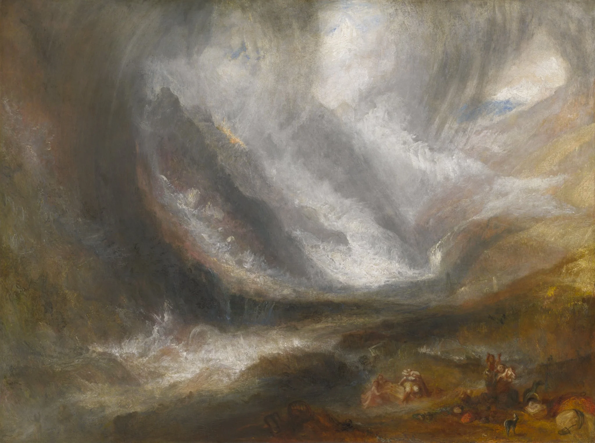 Valley of Aosta: Snowstorm, Avalanche, and Thunderstorm, detail