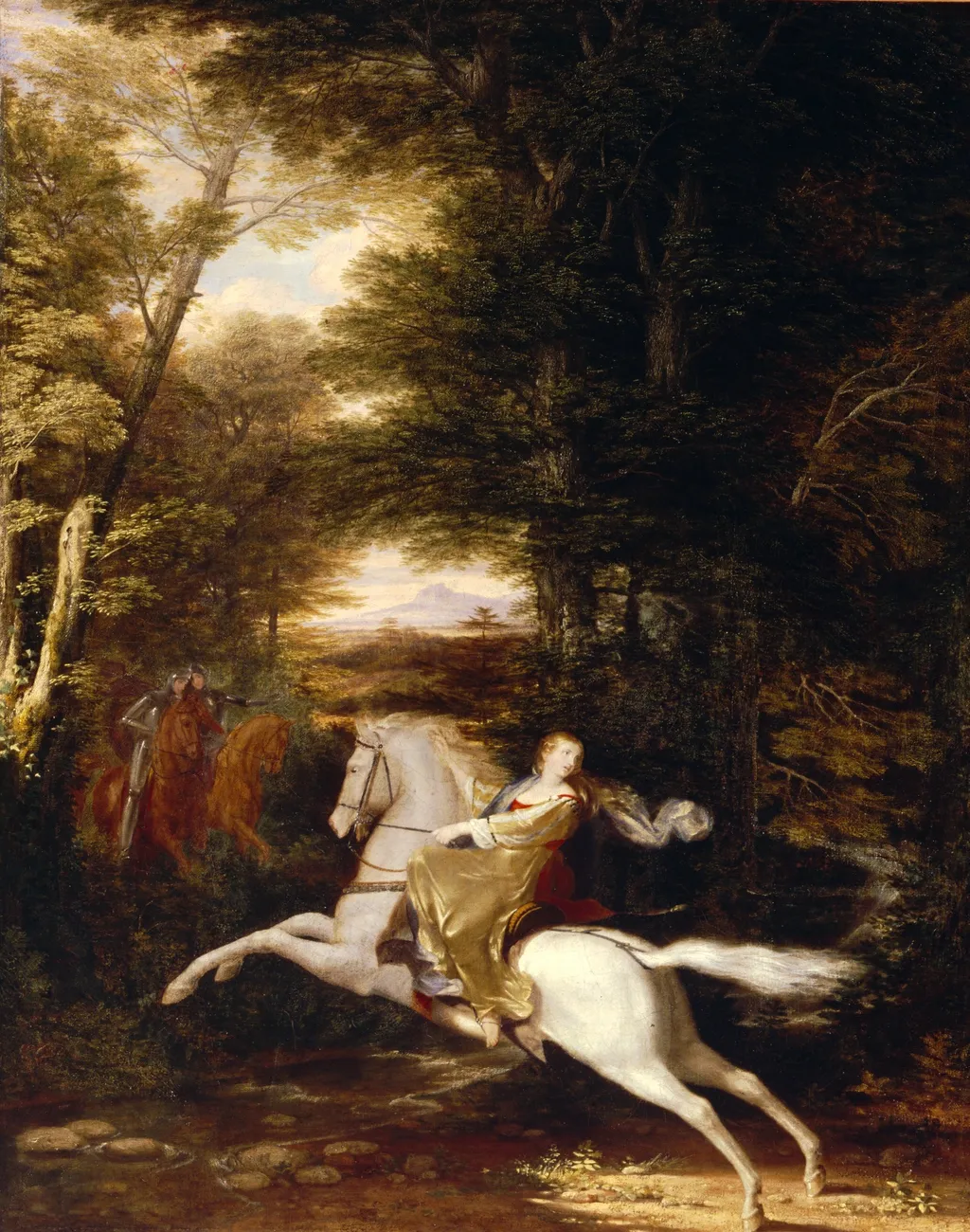 The Flight of Florimell, by Washington Allston, oil, 1819