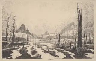 Valley of Desolation, by Joseph Pennell, ink, 1910