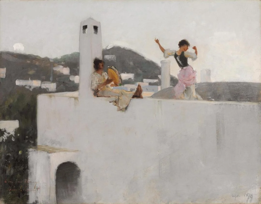 Capri Girl on a Rooftop, detail