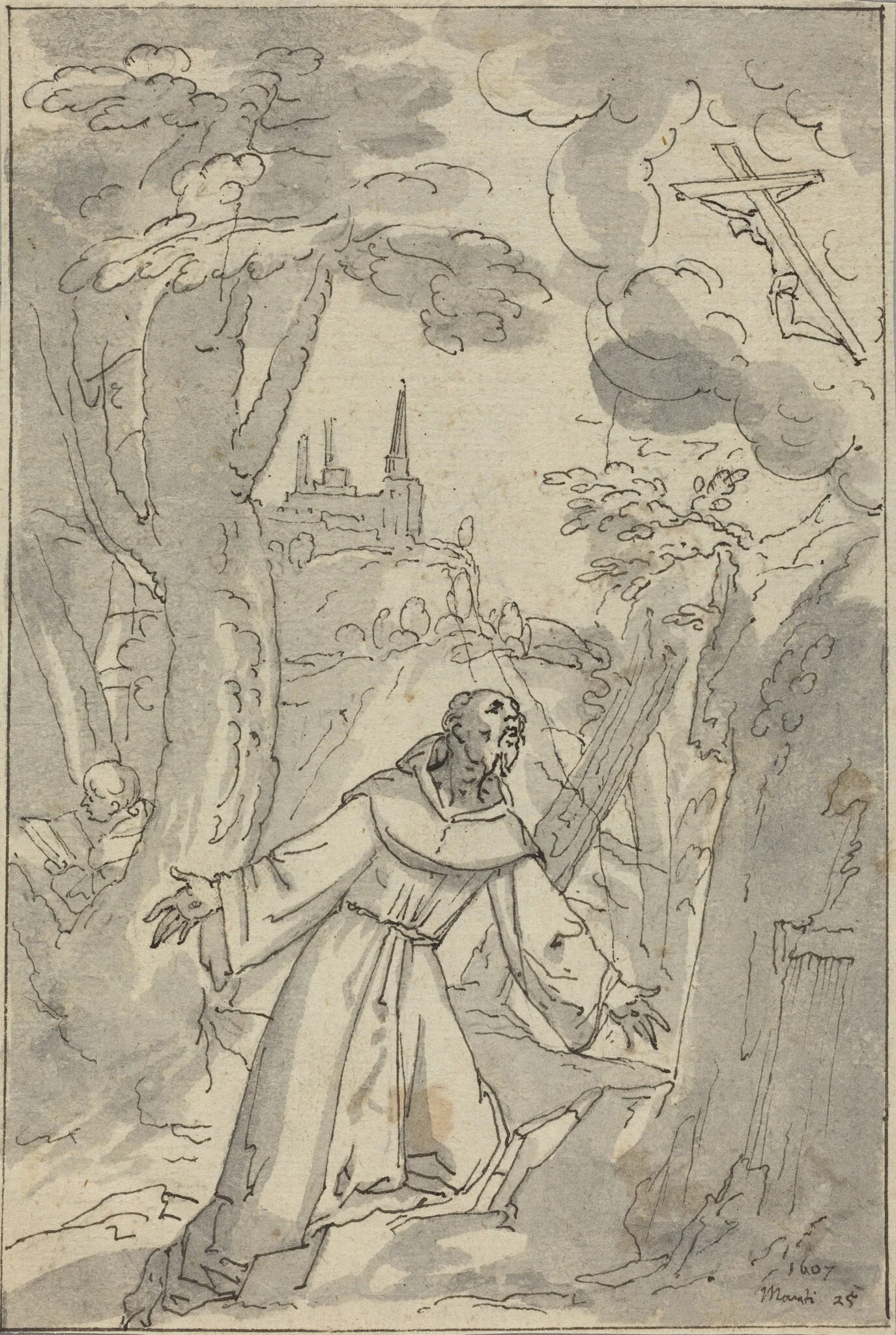 The Stigmatization of Saint Francis, detail