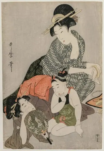 Cleaning Combs, by Kitagawa Utamaro, 1794