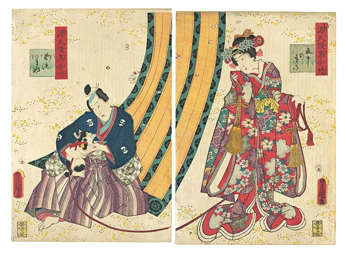 歌川国貞（三代歌川豊国）画 「源氏後集余情 五十のまき, detail