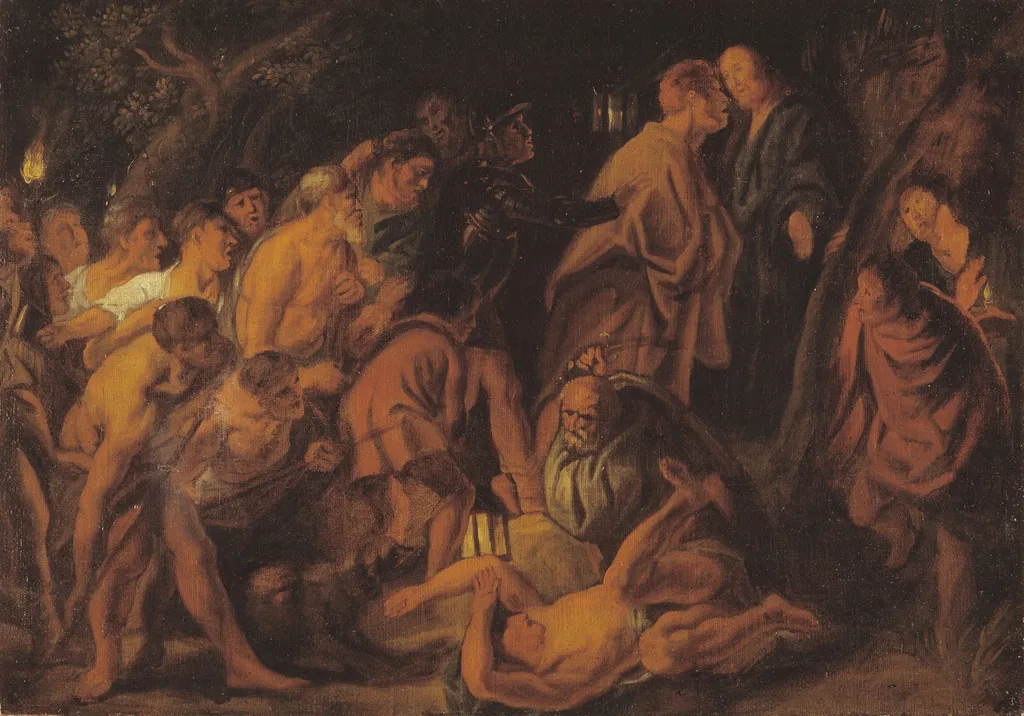 The Betrayal and Arrest of Christ in Gethsemane, by Jacob Jordaens, oil, 1624