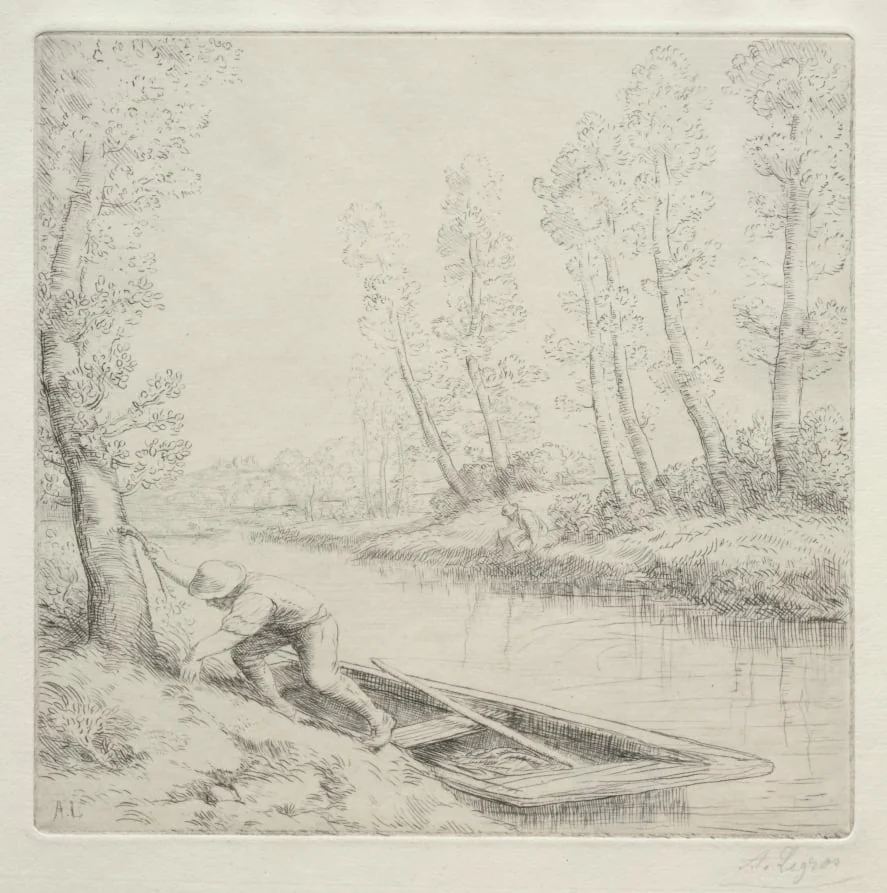 Morning on the River (Le Matin sur la rivière), detail