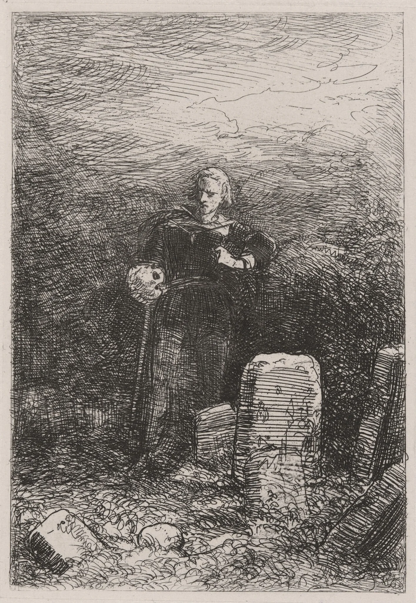 Hamlet with Yorick's Skull, detail