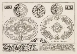 # 4 From " Livre sencond essais de gravjre " second book of Engraved designs, by Pierre Bourdon, 1703