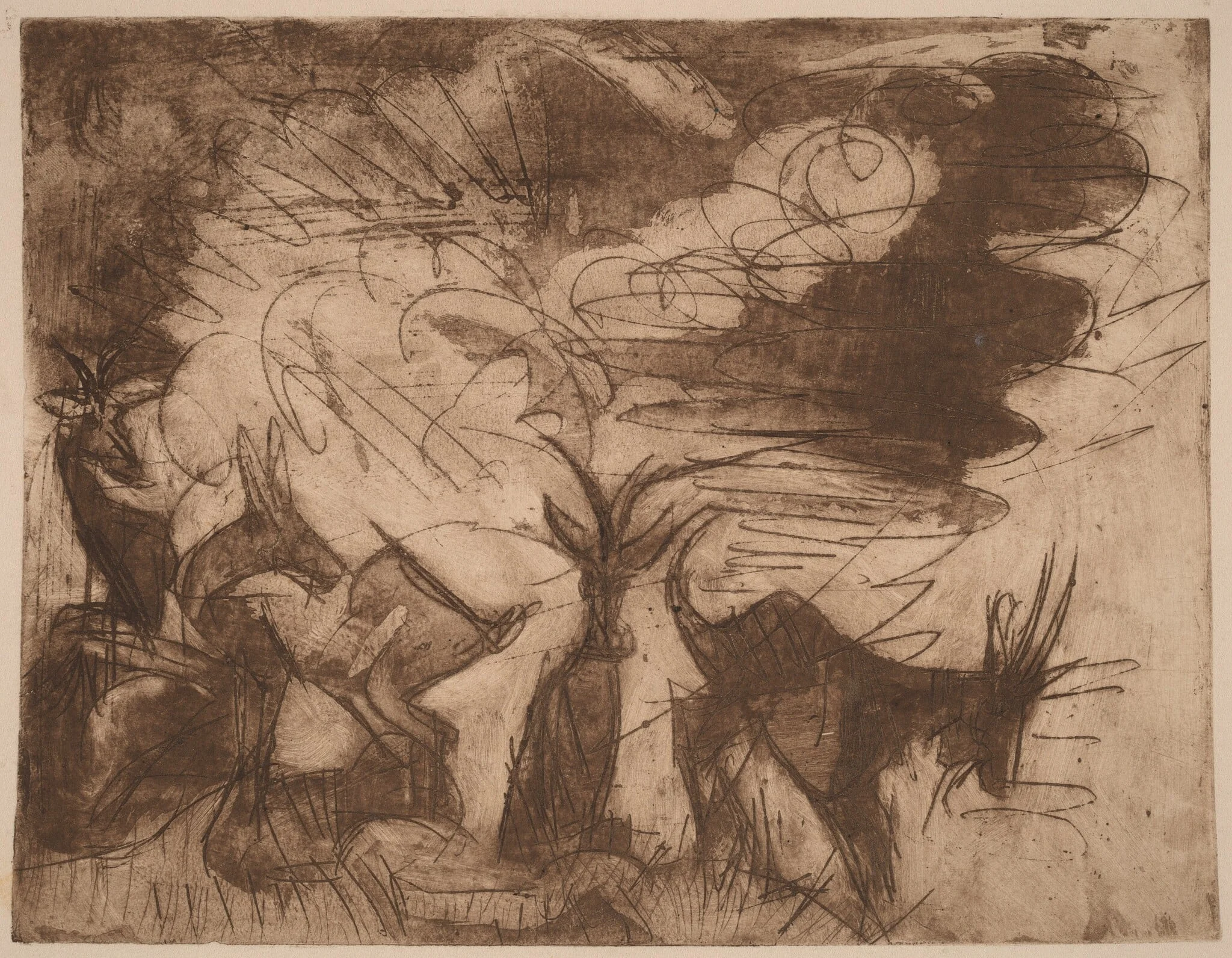 Goats and Clouds, detail