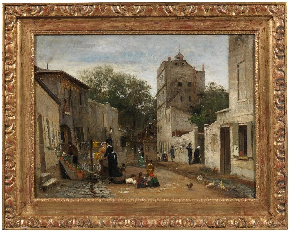 A Street in Montmartre, Paris, detail