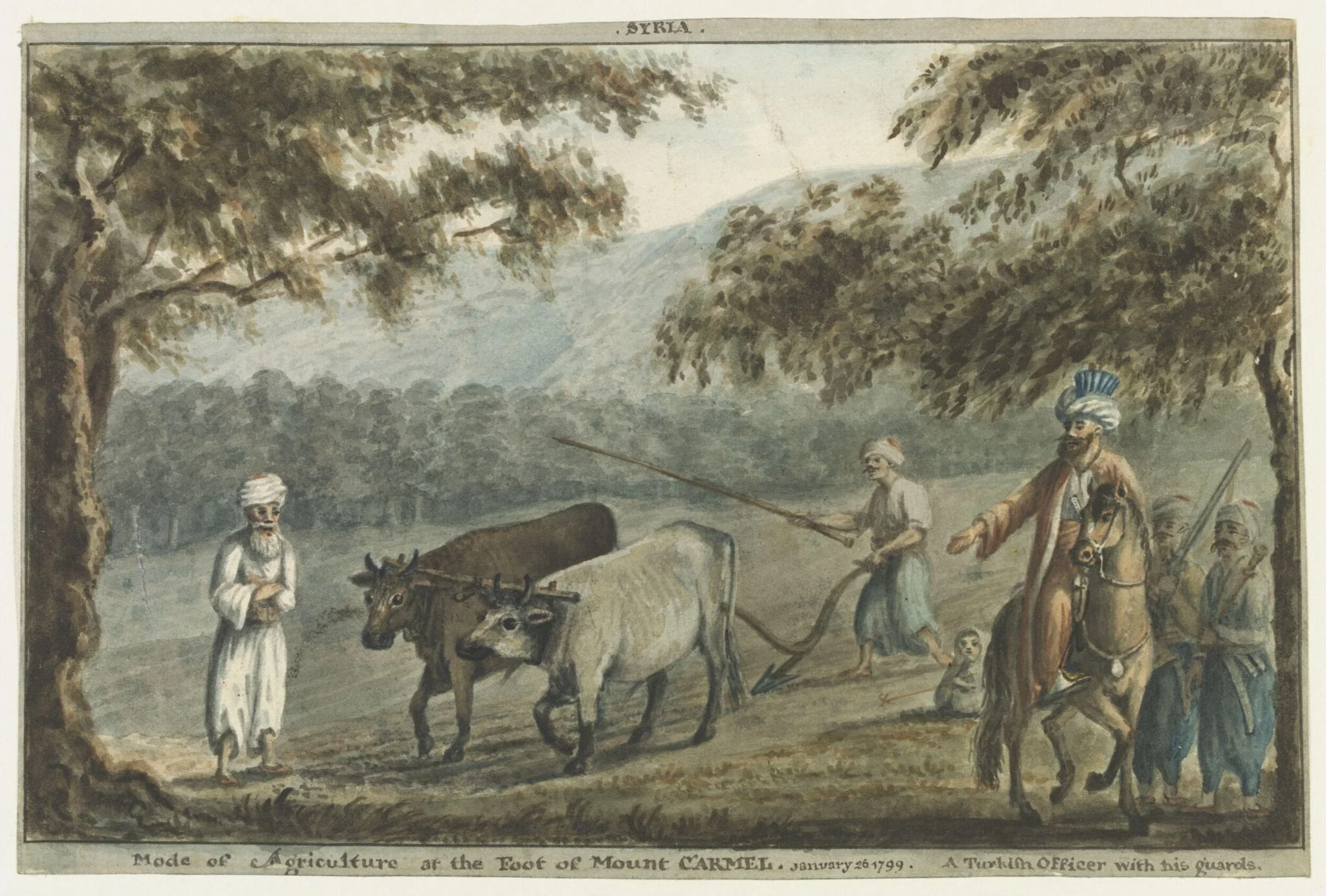 Syria. Mode of Agriculture at the Foot of Mount Carmel, detail