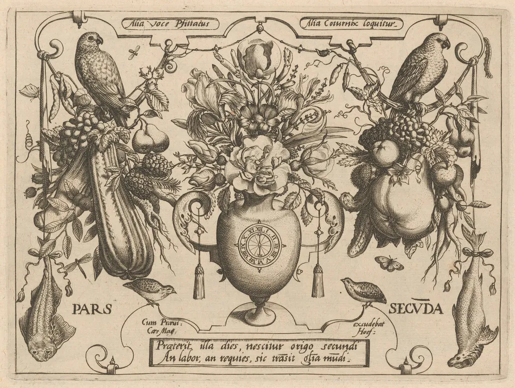 Archetypa studiaque patris Georgii Hoefnagelii [Part 2, Title Page], by Jacob Hoefnagel, ink, 1592