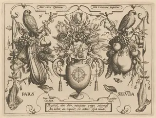 Archetypa studiaque patris Georgii Hoefnagelii [Part 2, Title Page], by Jacob Hoefnagel, ink, 1592