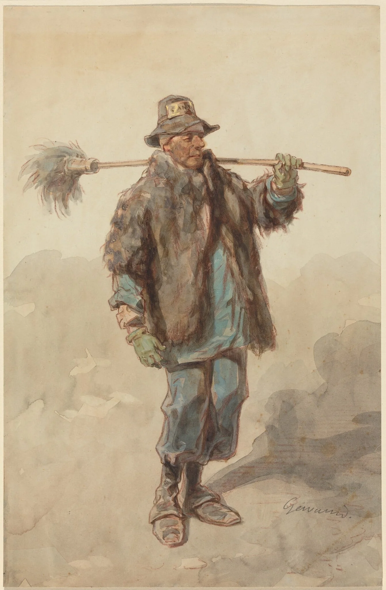 The Street Sweeper (Le Cantonnier), detail