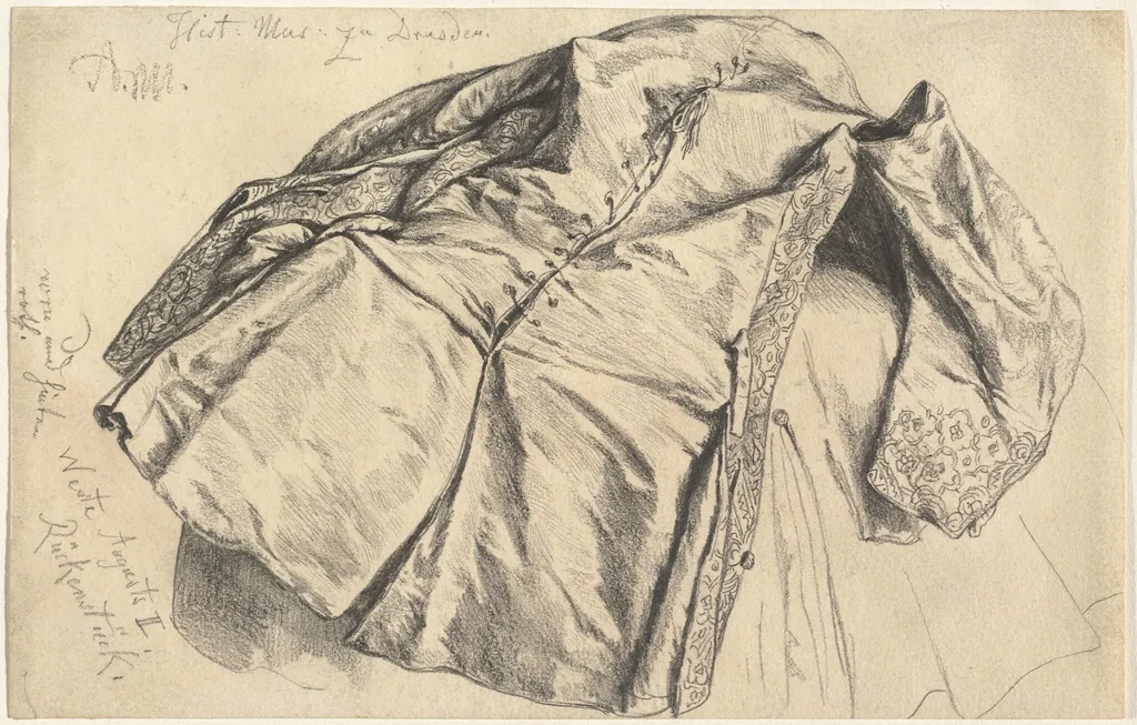 The Vest of August the Strong, by Adolph Menzel, graphite, 1840