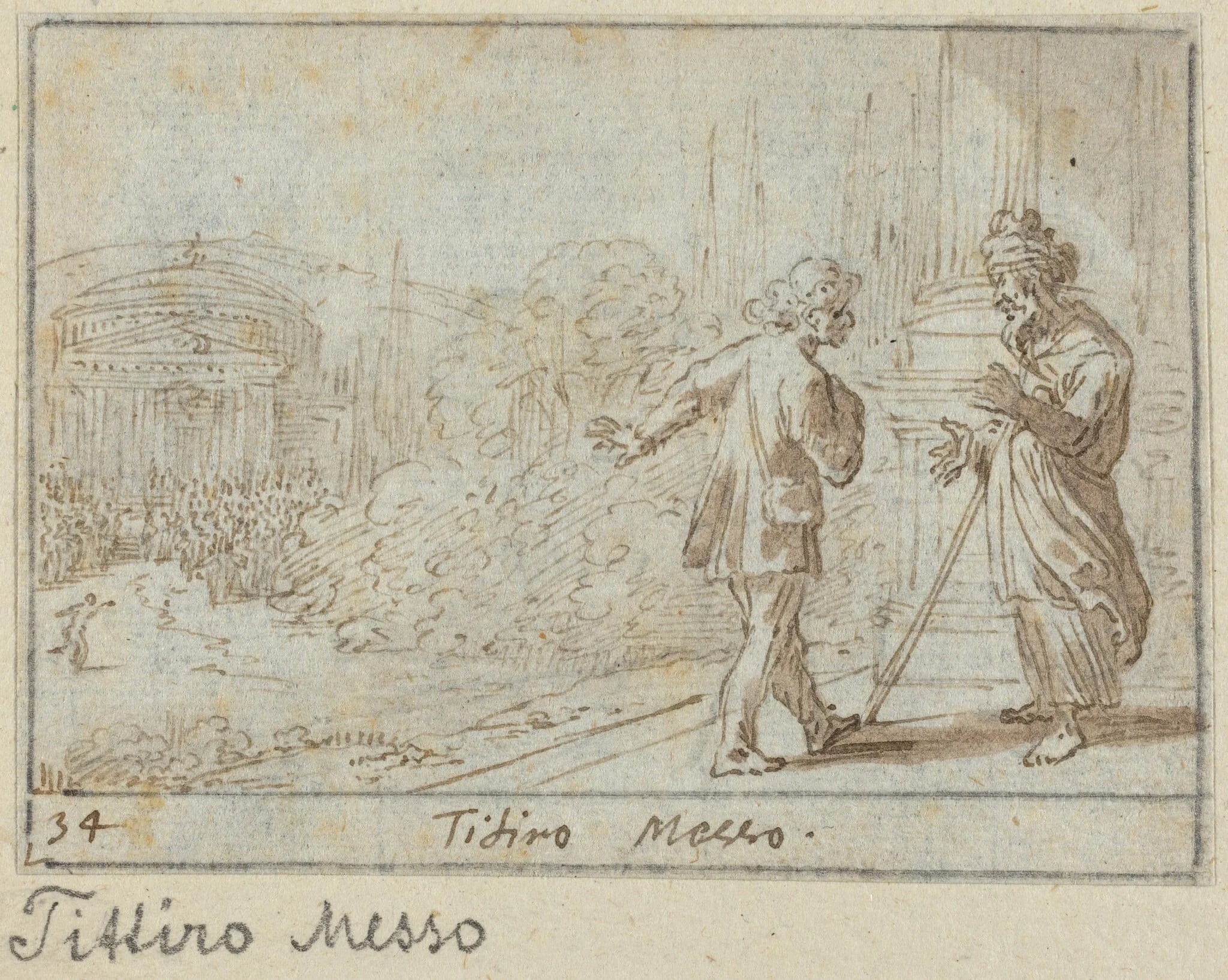 Titiro and Messo, detail