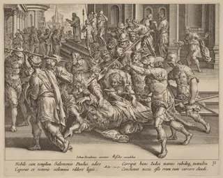 The Arrest of Saint Paul, by Philip Galle, ink, 1574