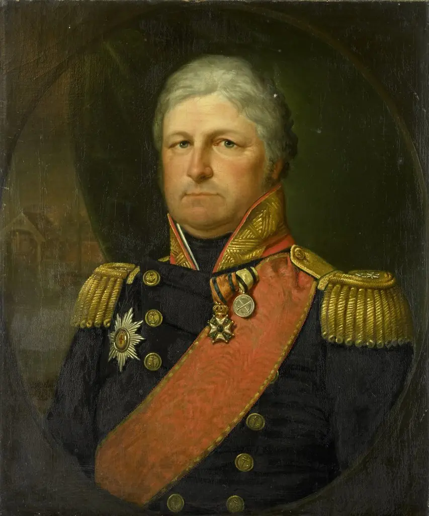 Portrait of Rear-Admiral Job Seaburne May, by Jan Willem May, oil, 1823