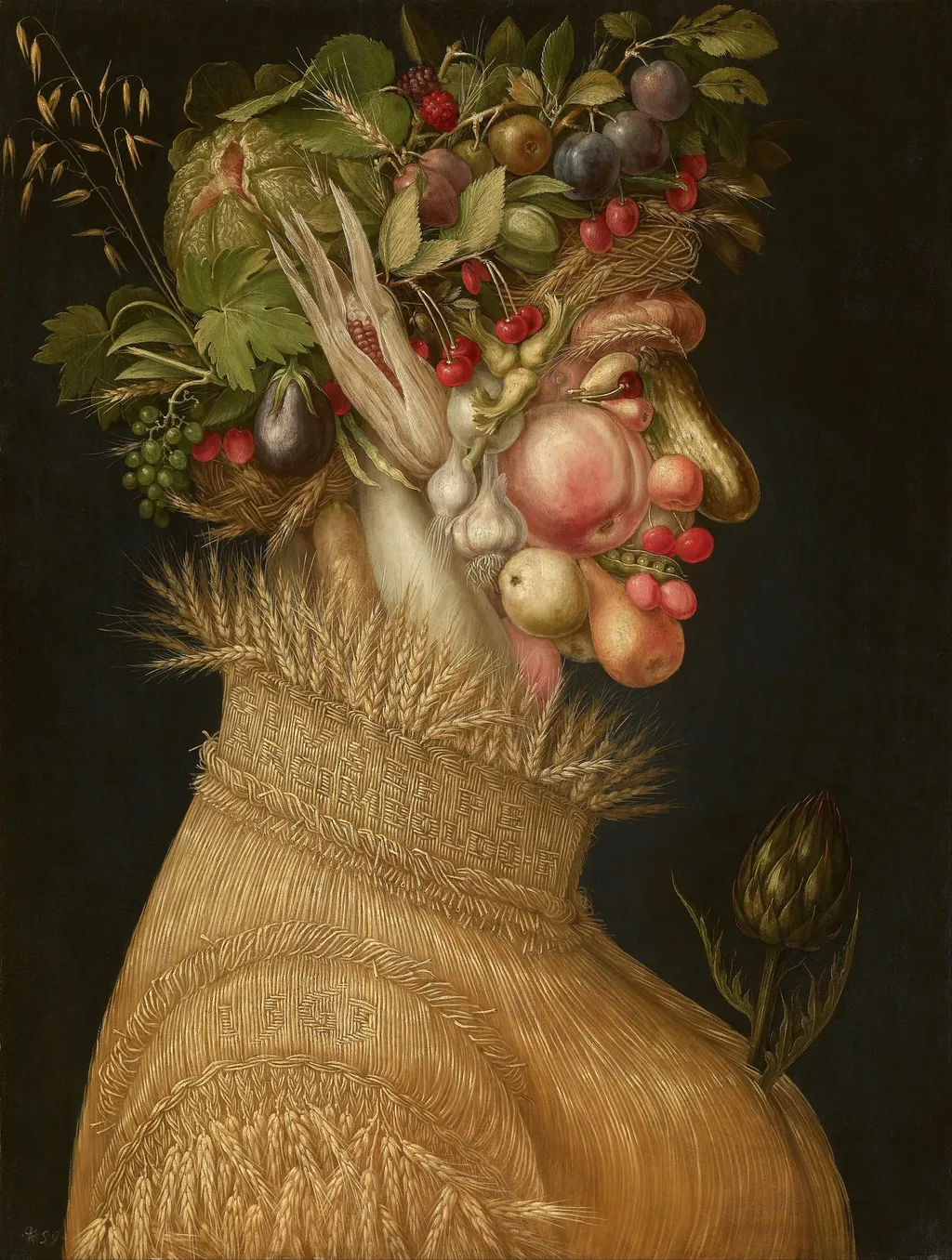 Summer, by Giuseppe Arcimboldo, oil, 1563
