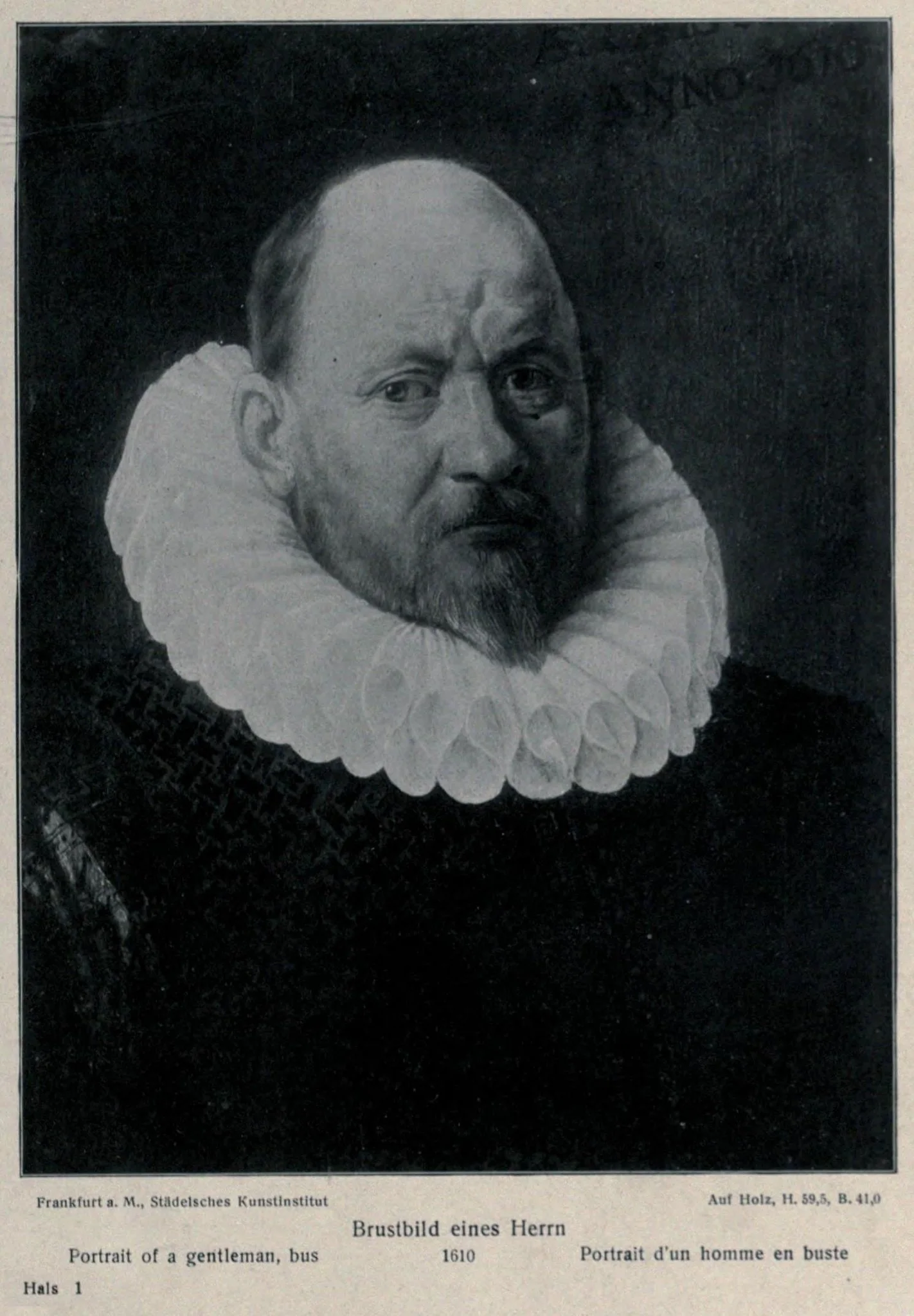 Portrait of a man in a ruff collar, detail