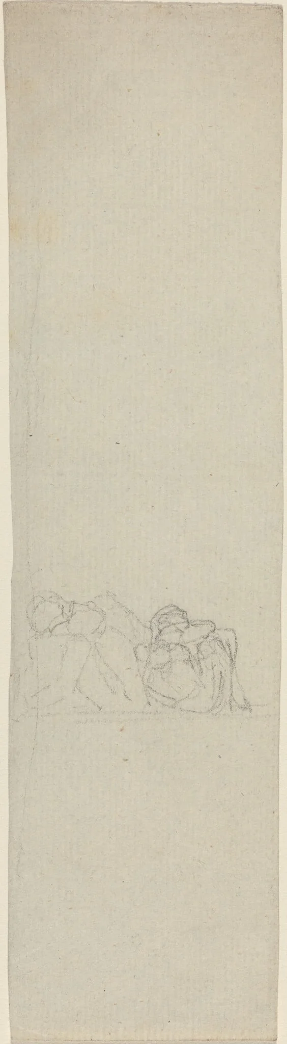 Two Huddled Figures, detail