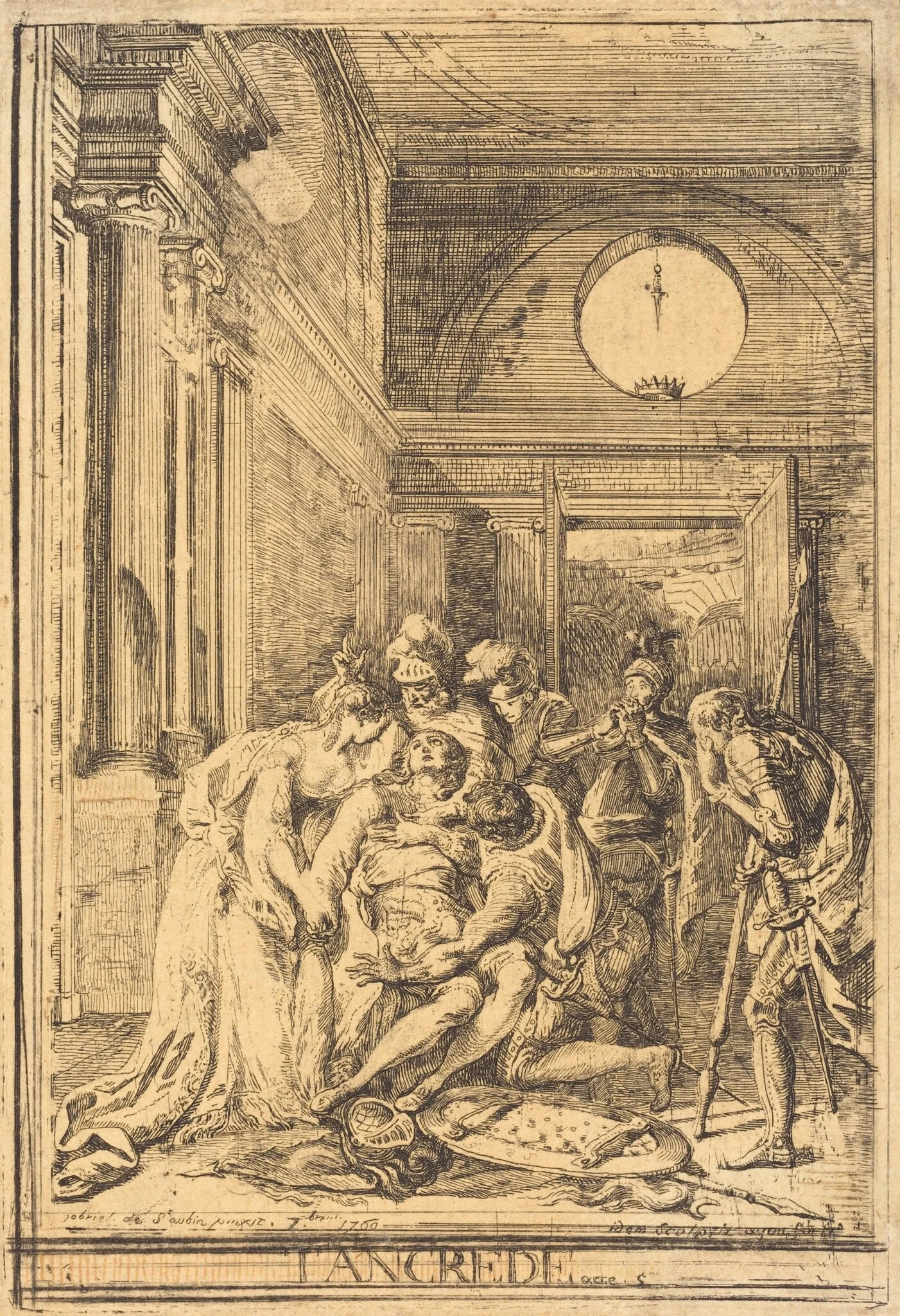 The Death of Tancred, detail