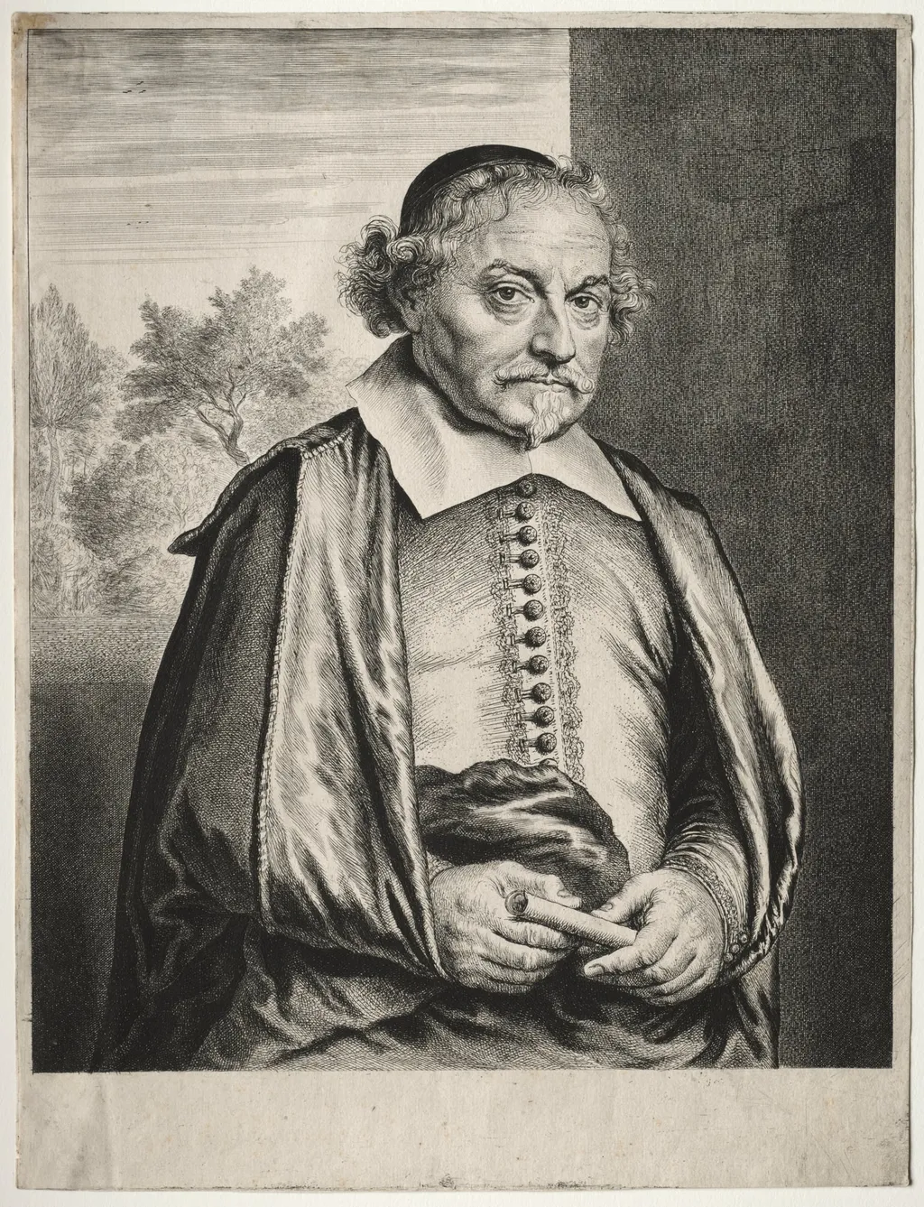 Justus Vondel, by Jan Lievens, 1647