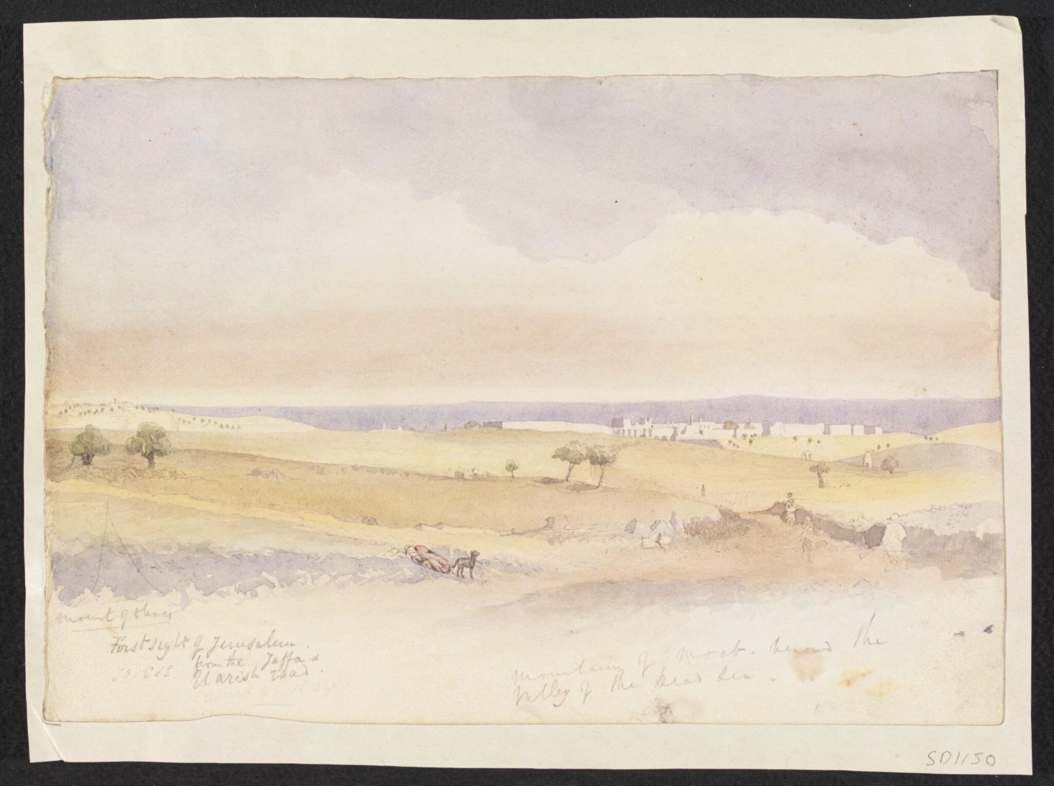 First sight of Jerusalem from the Jaffa & El Arish road, detail