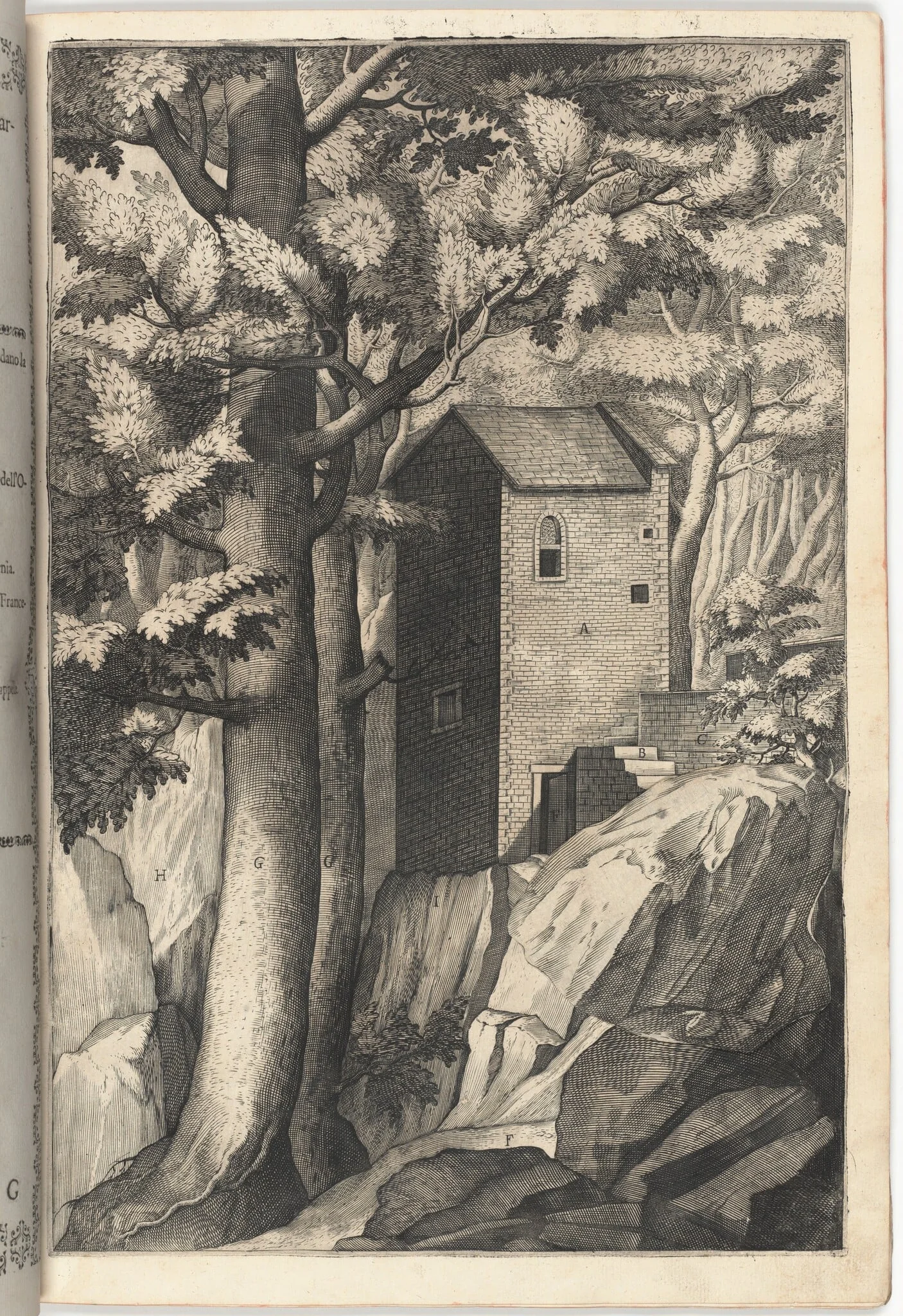 Exterior View of the Chapel of the Cardinal (Veduta esterna della cappella del cardinale) [plate G], detail