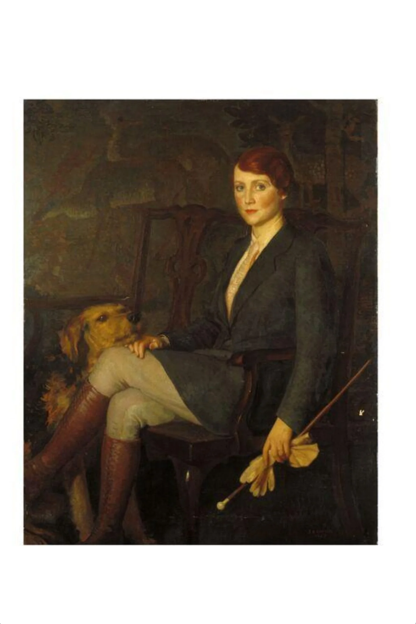 Fay Compton (possibly as Crawford in <i>This Woman Business</i> by Benn W. Levy), detail