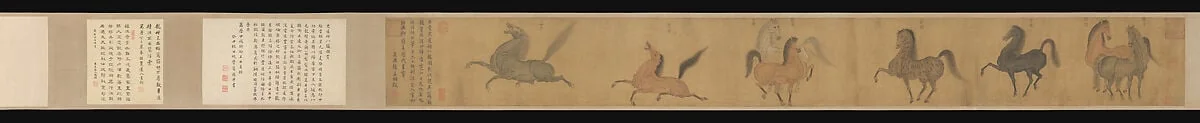 明/清 佚名 傳史道碩 八駿圖 卷|Eight Horses, detail