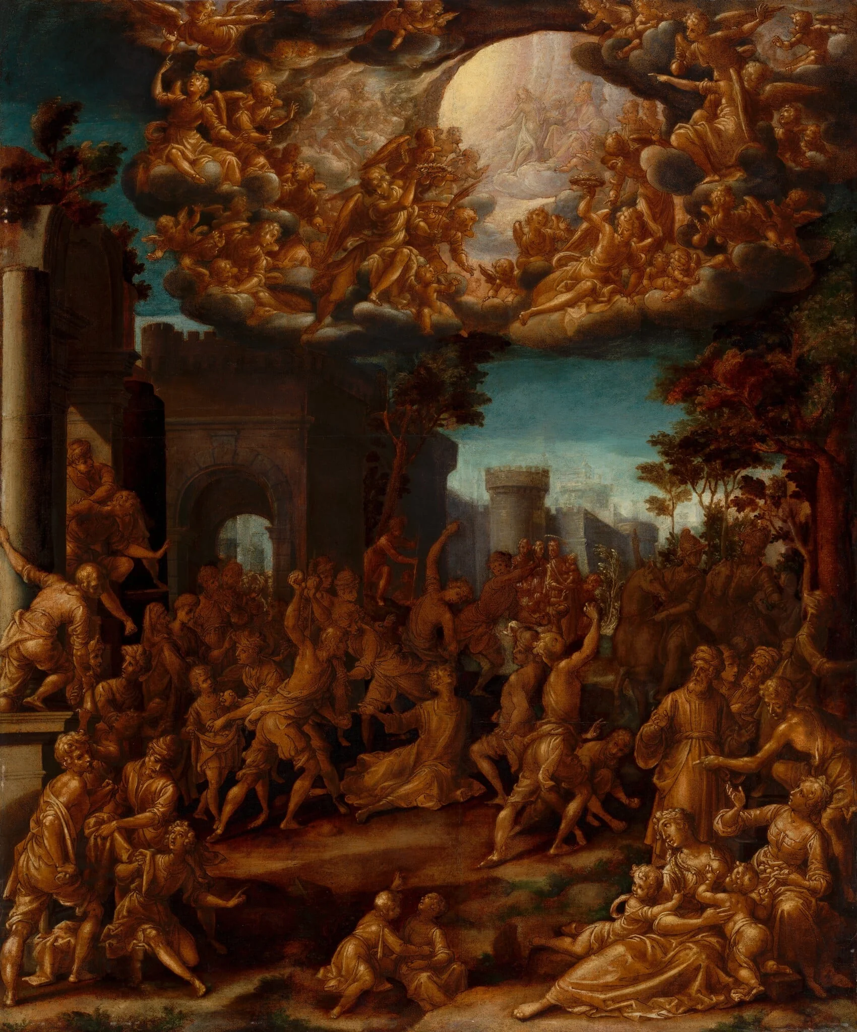 The Stoning of Saint Stephen, detail