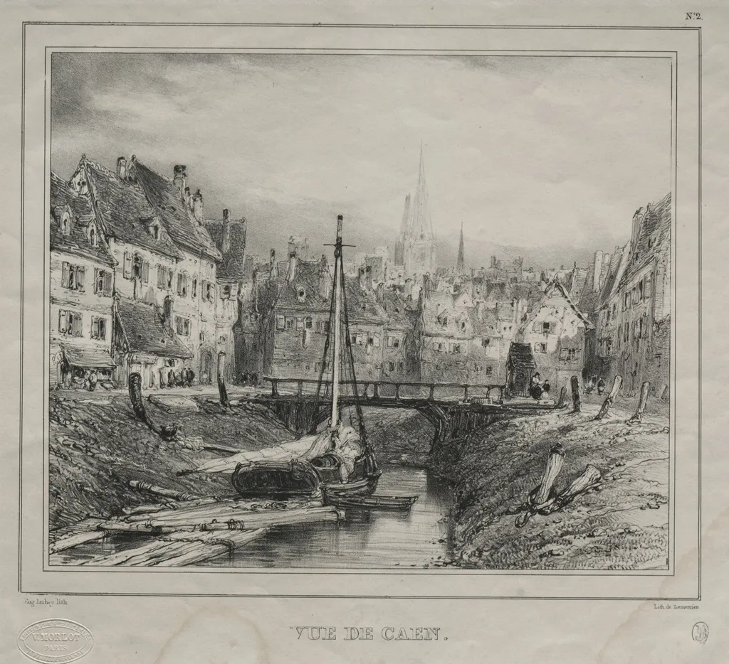 Vue de Caen, by Eugène Isabey, 1832