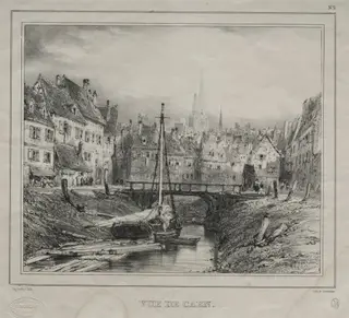 Vue de Caen, by Eugène Isabey, 1832